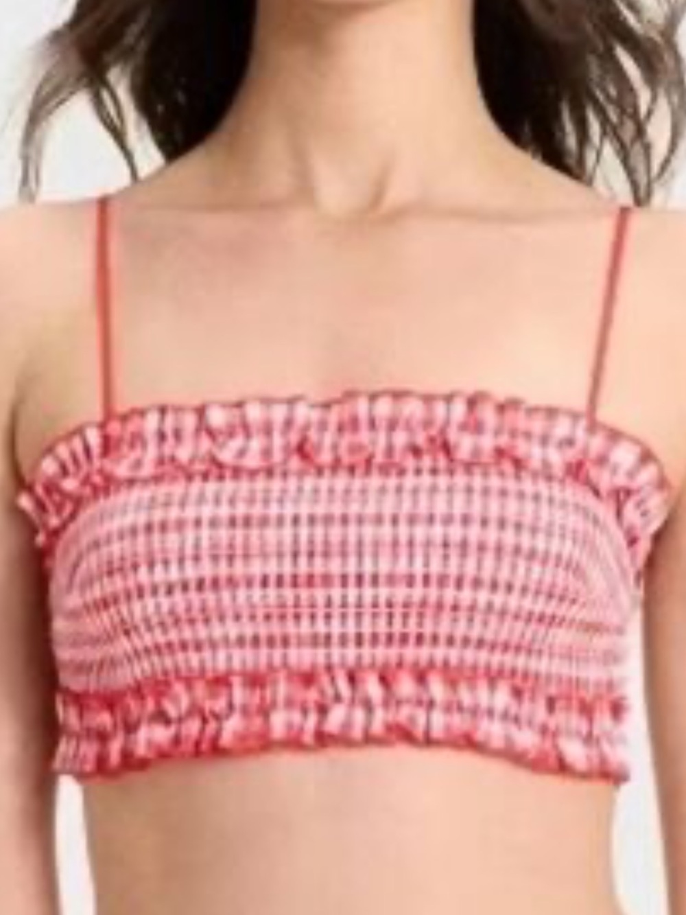 Colsie red gingham bralette NWT h
